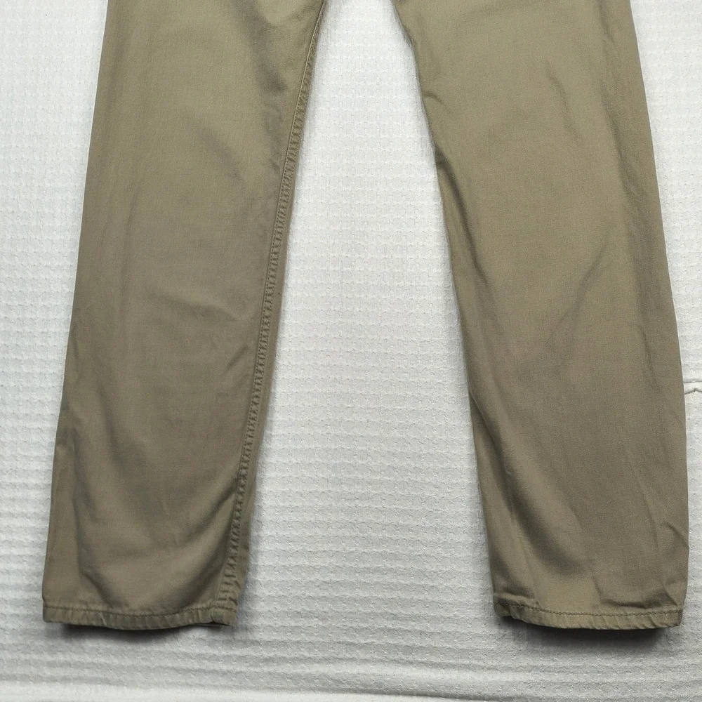 Levis 505 Regular Fit‎ Straight Leg Khaki Tan Cotton Pants Mens 33x34 (33x32.5)